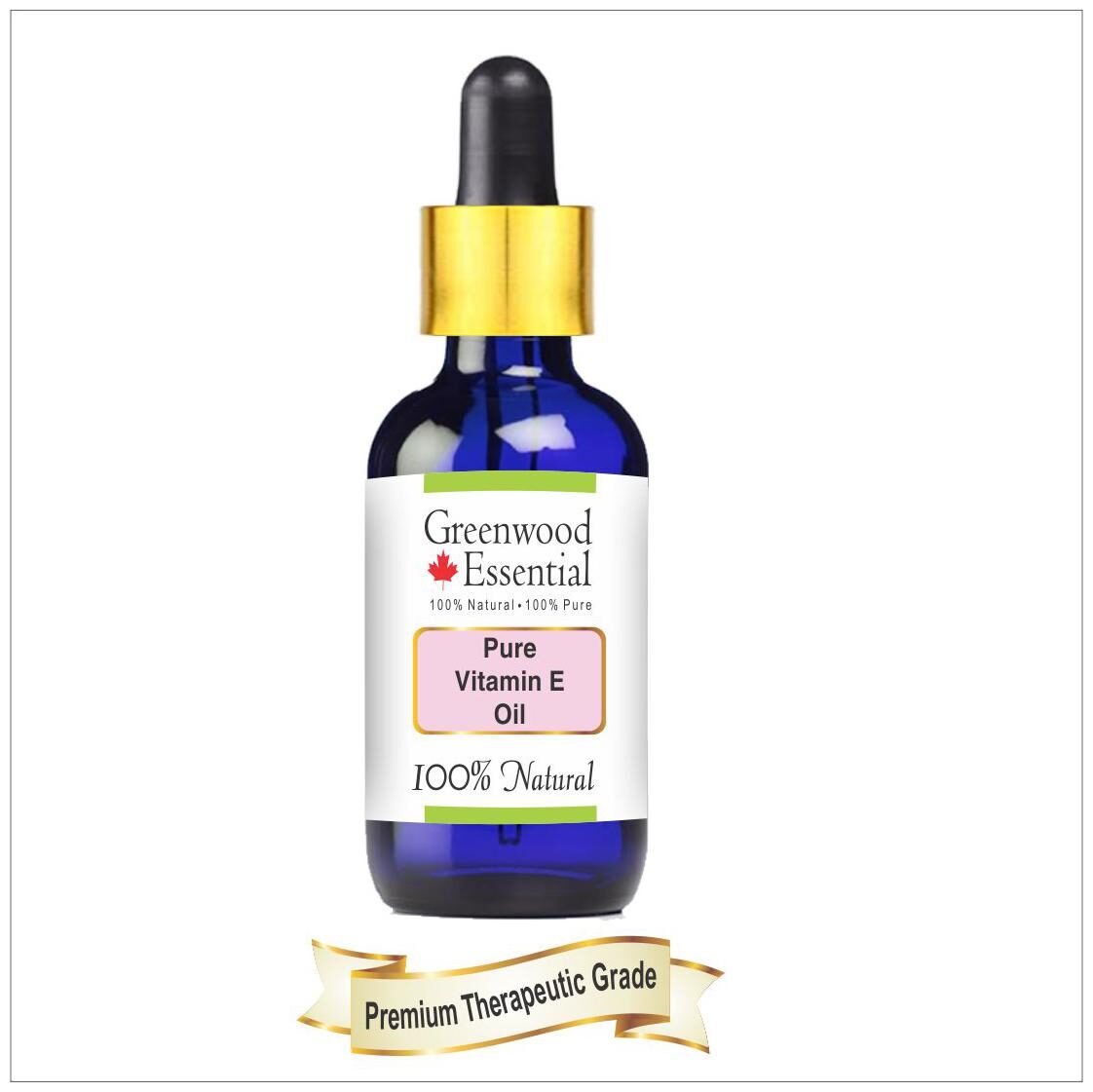 

Greenwood Essential Pure Vitamin E Oil with Glass Dropper 100 Natural Therapeutic Grade 50ml