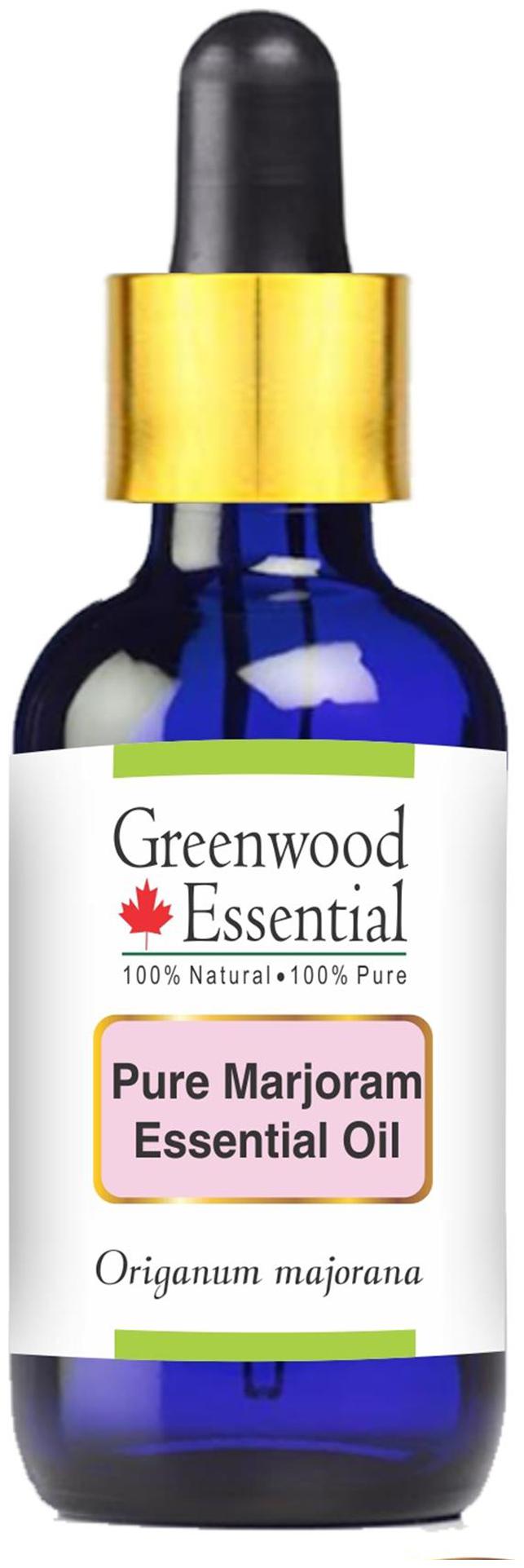 

Greenwood Essential Pure Marjoram Essential Oil (Origanum majorana) with Glass Dropper 100 Natural Therapeutic Grade Steam Distilled 50ml