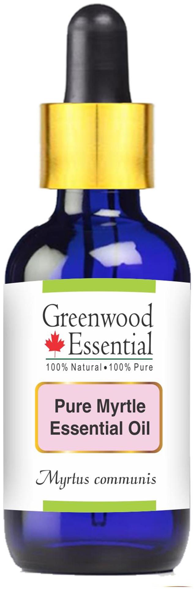

Greenwood Essential Pure Myrtle Essential Oil (Myrtus communis) with Glass Dropper 100 Natural Therapeutic Grade Steam Distilled 50ml