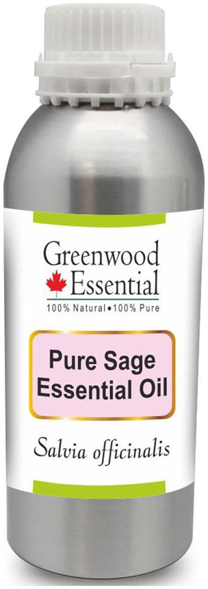 

Greenwood Essential Pure Sage Essential Oil (Salvia officinalis) 100 Natural Therapeutic Grade Steam Distilled 630ml