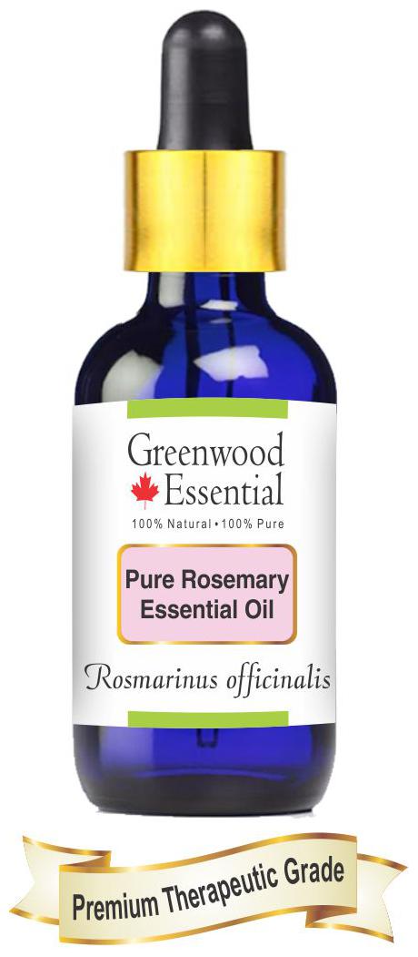 

Greenwood Essential Pure Rosemary Essential Oil (Rosmarinus Officinalis) With Glass Dropper 100 Natural Therapeutic Grade Steam Distilled 30 ml