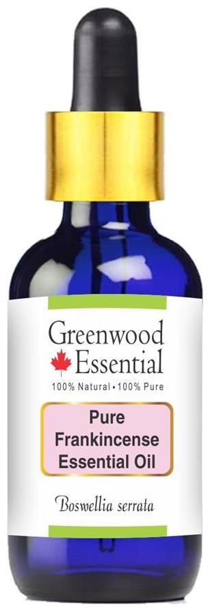 

Greenwood Essential Pure Frankincense Essential Oil (Alpha Thujene 70 ) Boswellia serrata with Glass Dropper 100 Natural Therapeutic Grade 15ml