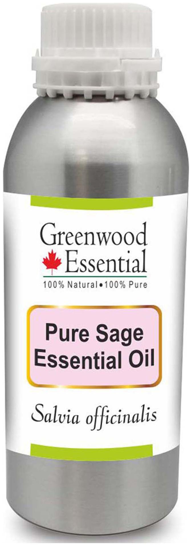 

Greenwood Essential Pure Sage Essential Oil (Salvia officinalis) 100 Natural Therapeutic Grade Steam Distilled 630ml