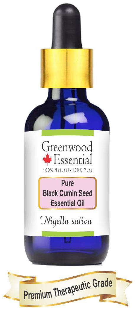 

Greenwood Essential Pure Black Cumin Seed Essential Oil (Nigella Sativa) With Glass Dropper 100 Natural Therapeutic Grade Steam Distilled 5Ml