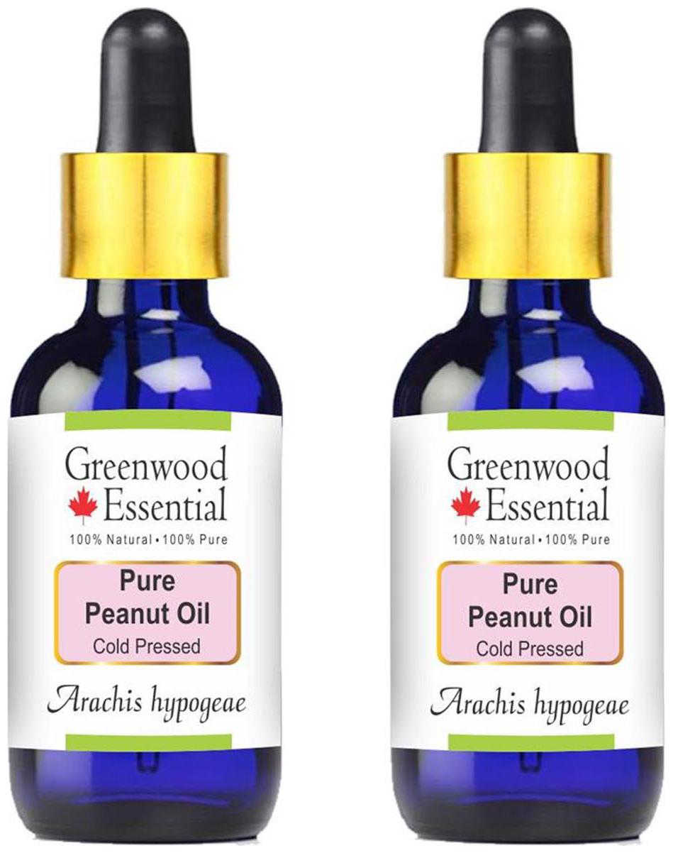 

Greenwood Essential Pure Peanut Oil (Arachis hypogeae) with Glass Dropper 100 Natural Therapeutic Grade Cold Pressed 100ml (Pack of 2)