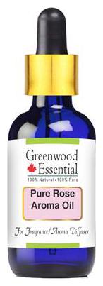 

Greenwood Essential Pure Rose Aroma Oil (Suitable For Aroma Diffuser) with Glass Dropper 100 Natural Therapeutic Grade 30ml