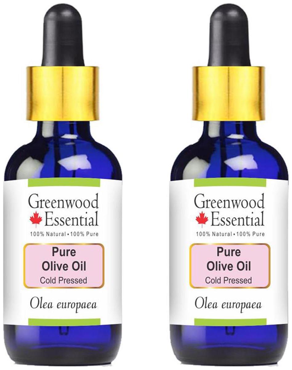 

Greenwood Essential Pure Olive Oil (Olea europaea) with Glass Droppper 100 Natural Therapeutic Grade Cold Pressed 100ml (Pack of 2)
