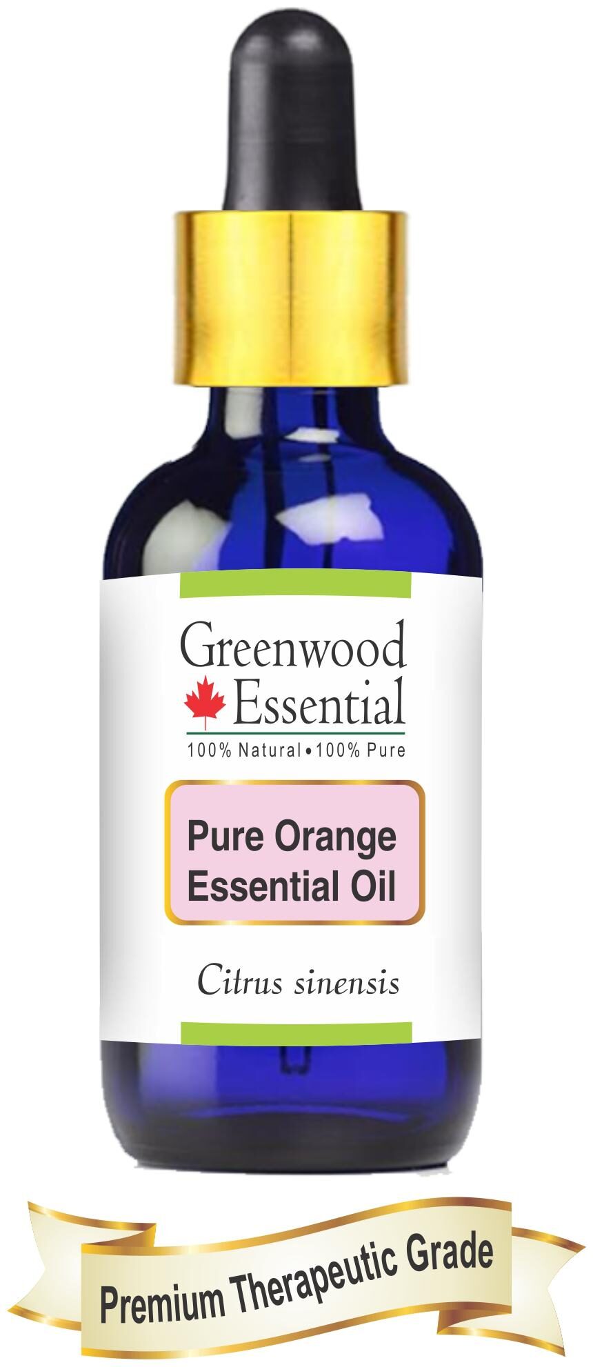 

Greenwood Essential Pure Orange Essential Oil (Citrus Sinensis) With Glass Dropper 100 Natural Therapeutic Grade Steam Distilled 100 ml