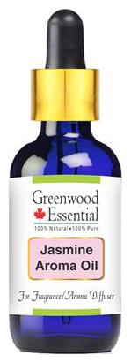 

Greenwood Essential Pure Jasmine Aroma Oil (Suitable For Aroma Diffuser) with Glass Dropper 100 Natural Therapeutic Grade 30ml