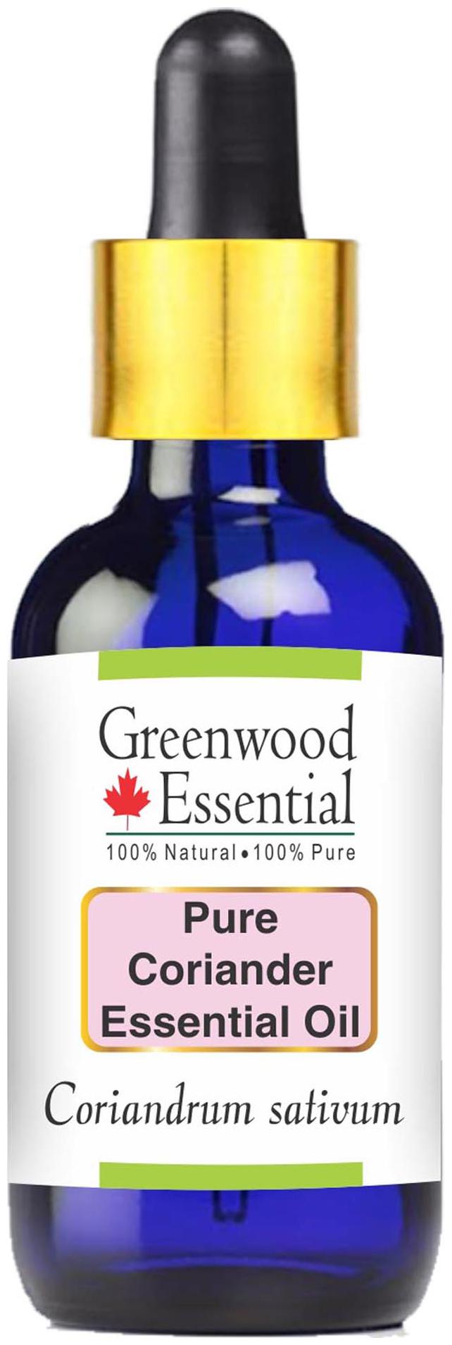 

Greenwood Essential Pure Coriander Essential Oil (Coriandrum sativum) with Glass Dropper 100 Natural Therapeutic Grade Steam Distilled 100ml