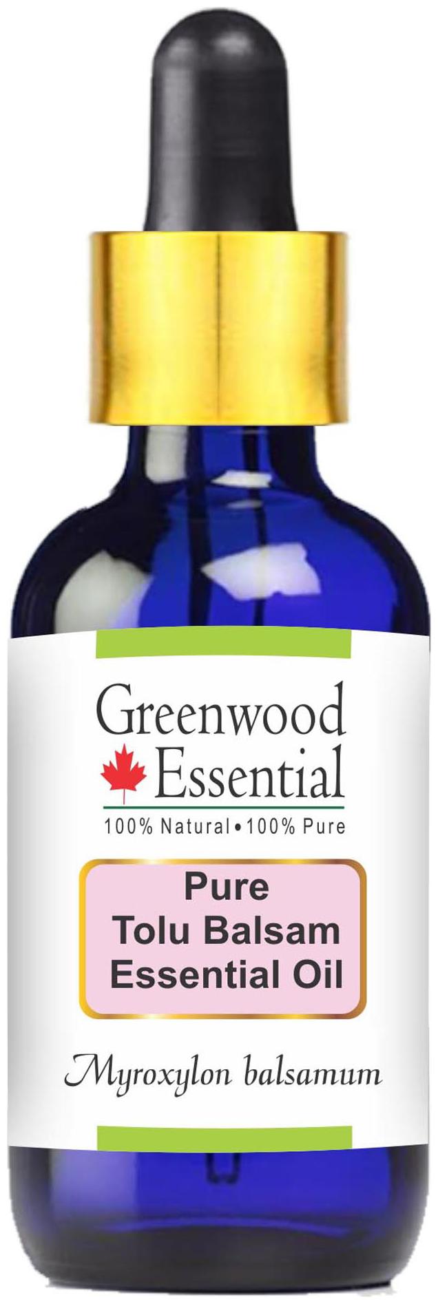 

Greenwood Essential Pure Tolu Balsam Essential Oil (Myroxylon balsamum) with Glass Dropper 100 Natural Therapeutic Grade Steam Distilled 15ml