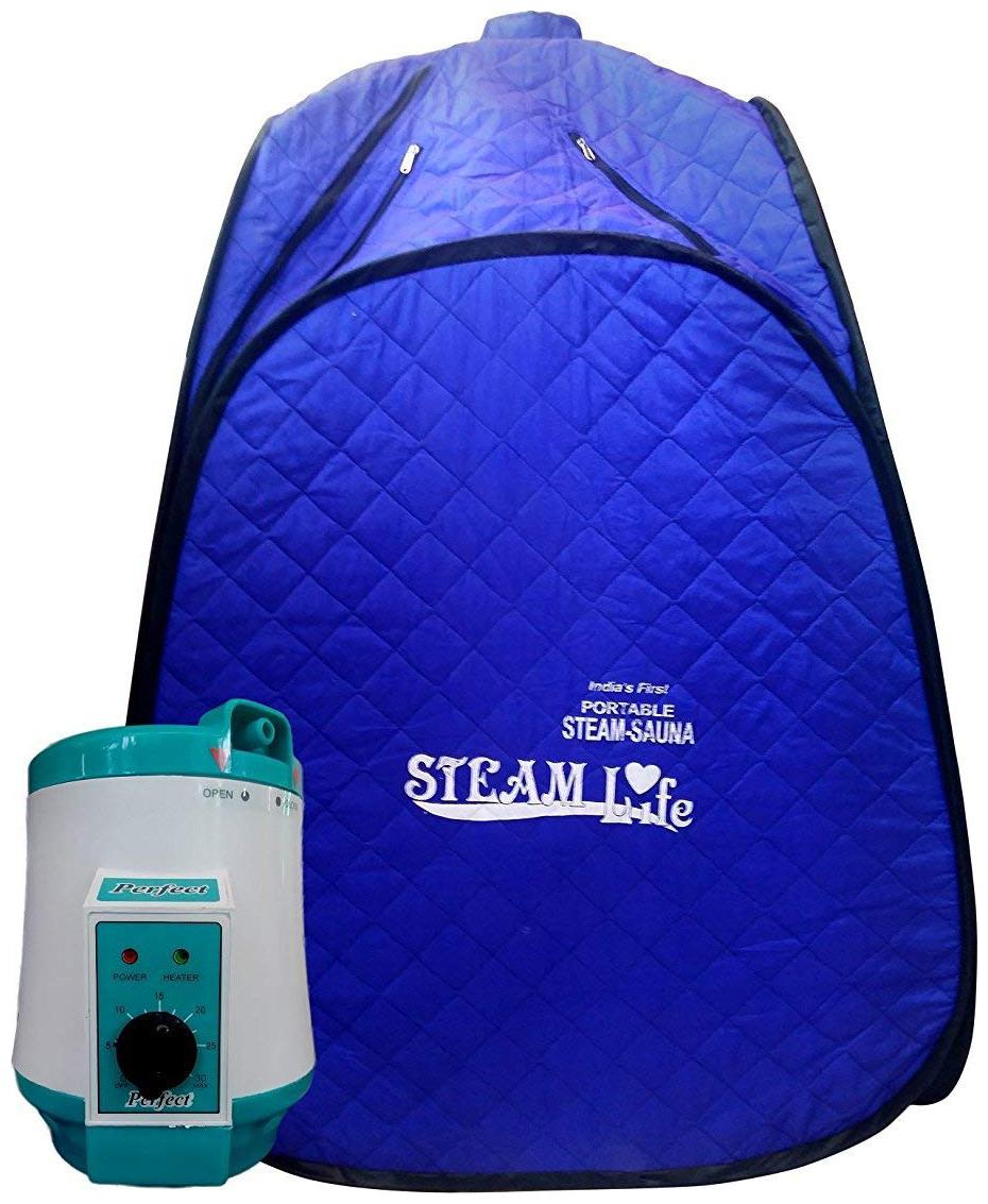 

GTC Perfect Portable Steam Sauna Bath Machine for Health and Beauty Spa at Home (Blue)