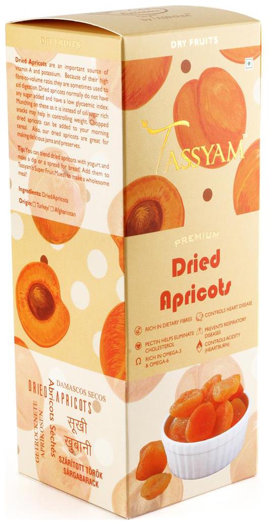 

Tassyam Premium Dried Apricots 200g Turskish Khubani