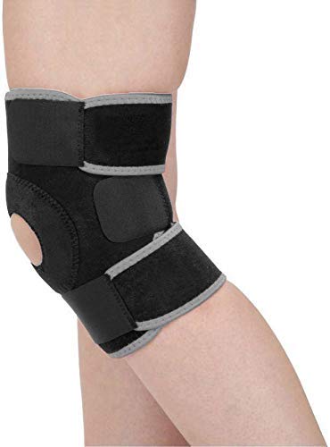 

GymWar Adjustable Knee Support with Free Size Fits Most (Grey) (Pack of 1)