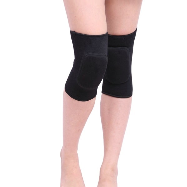 

GymWar Knee Pads for Dance Skating Pull-on Foam Padded Knee Guard Protector Free Size Black (1 Pair) (Pack of 2)