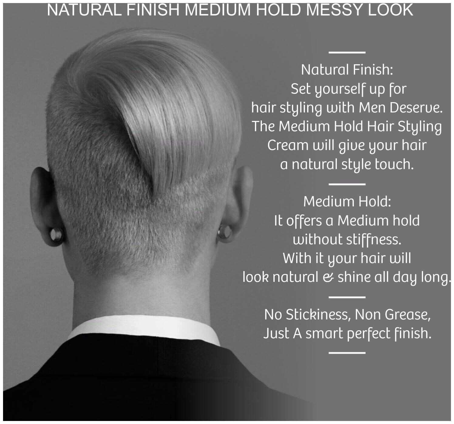 Buy Men Deserve Hair Styling Cream Medium Hold With Anti Dandruff