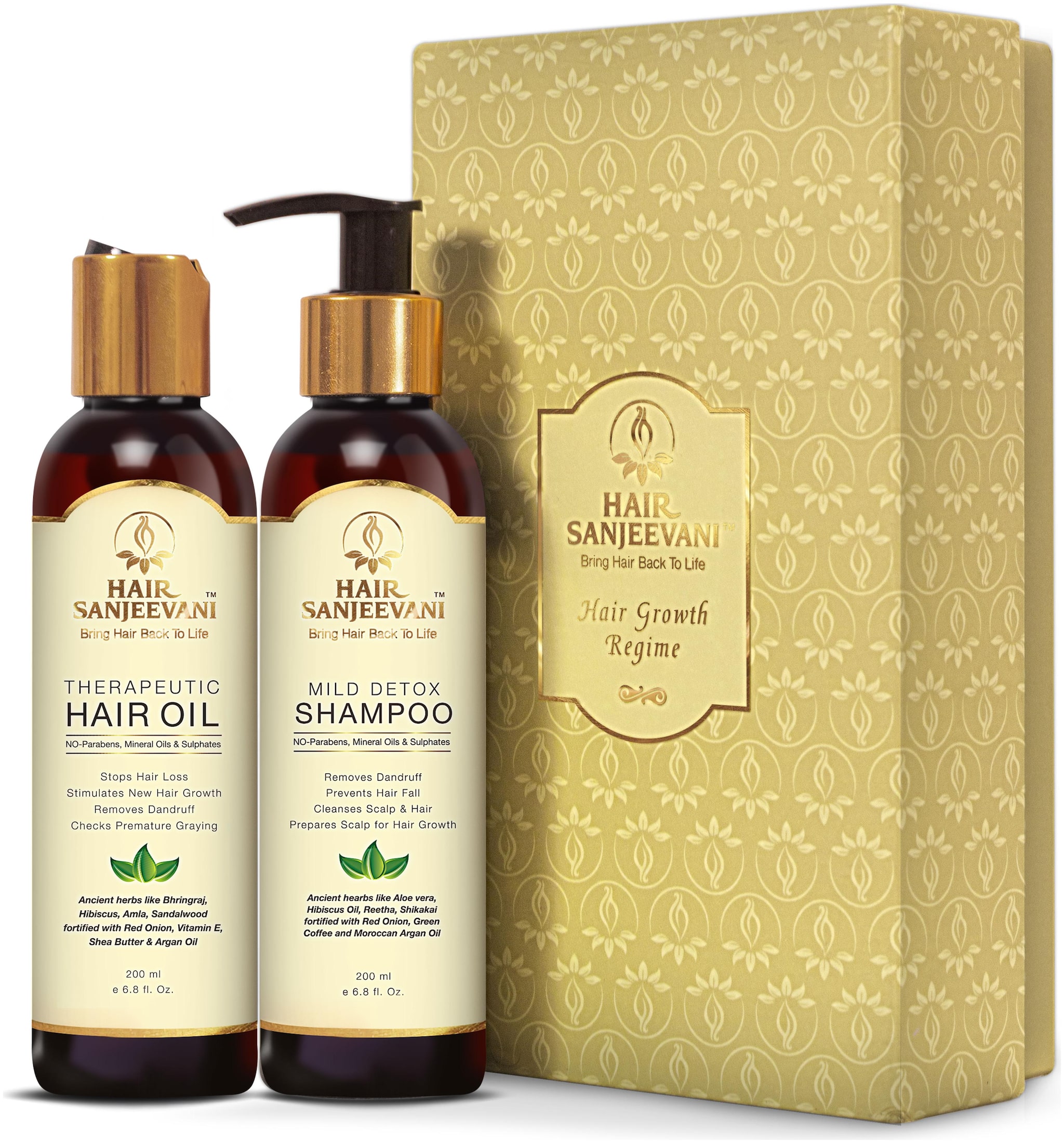 

Hair Sanjeevani- Hair Growth Regime (Hair Oil 200 ml Shampoo 200 ml)(Pack of 2)