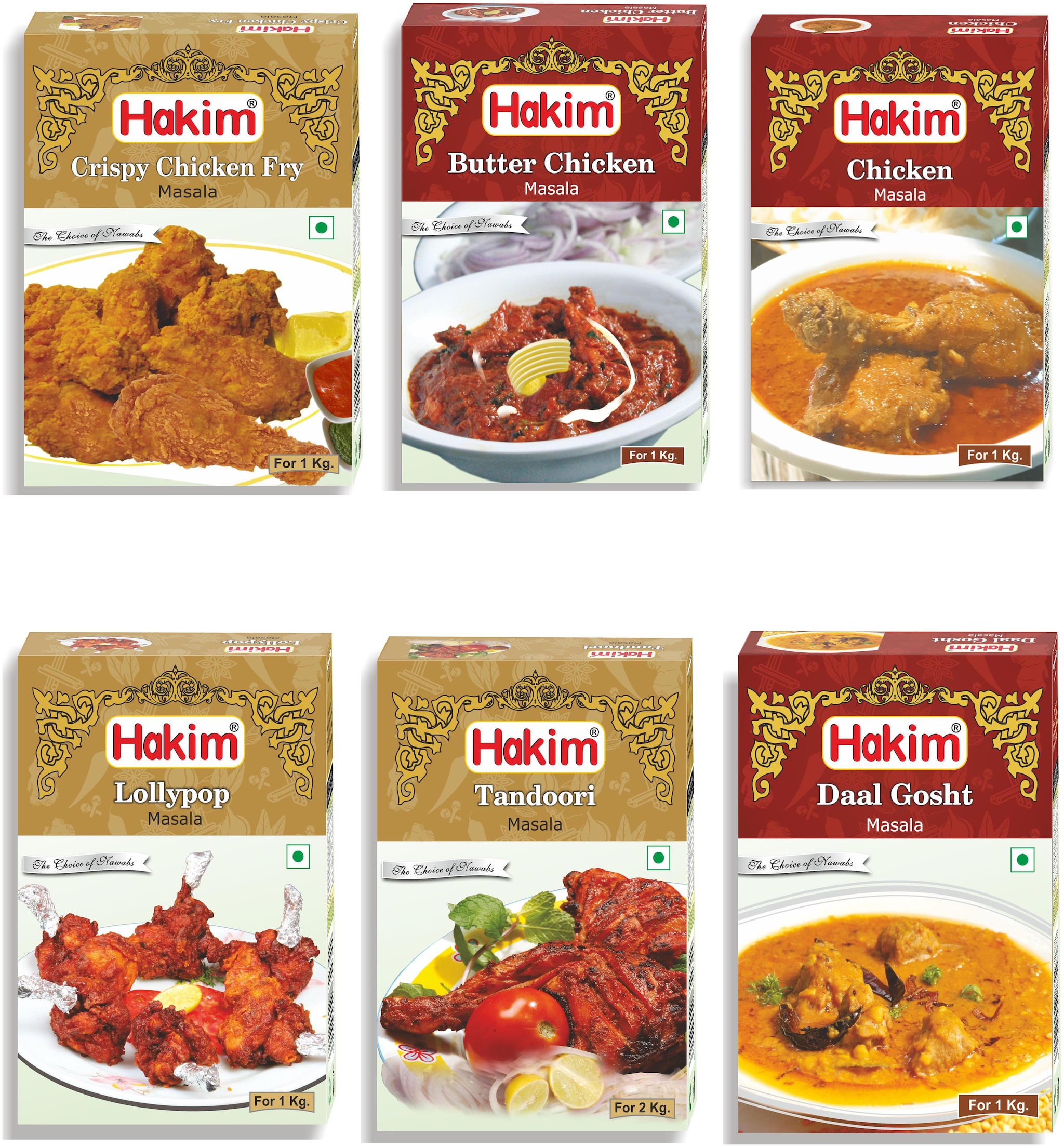 

Hakim Authentic Mughlai Combo Masala (50 g x 5) Lollypop Masala (75 g x 1)Pack of 6