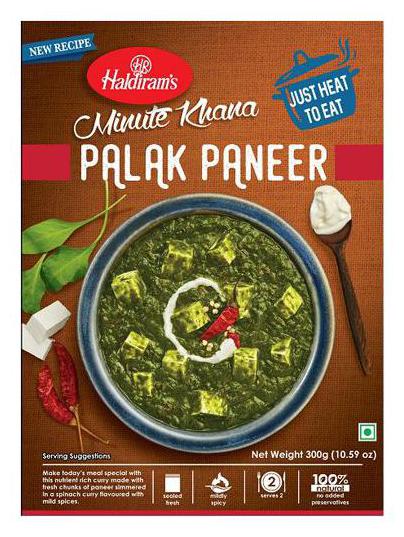 

Haldirams Ready To Eat Palak Paneer 300 Gm
