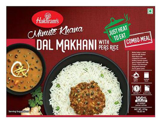 

Haldirams Ready To Eat Dal Makhani With Peas Rice 375 g
