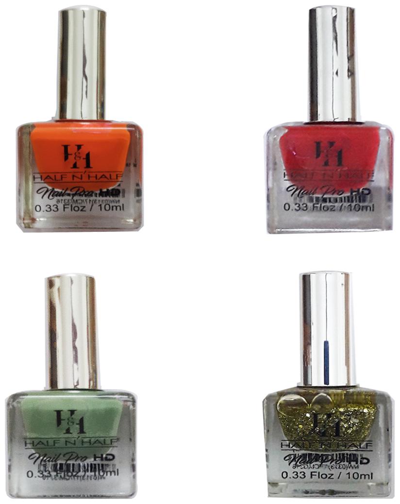 

Half N Half Nail Pro Hd Nail Polish (Shade No 39 68 47 And 44)Multi 10ml (Pack of 4)