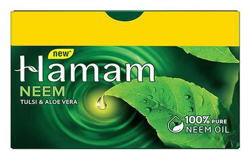 

Hamam Bathing Soap - with Neem Tulsi Aloe Vera 150 g