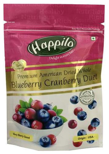 

Happilo Blueberry Cranberry Duet - Dried Whole Premium 200 g