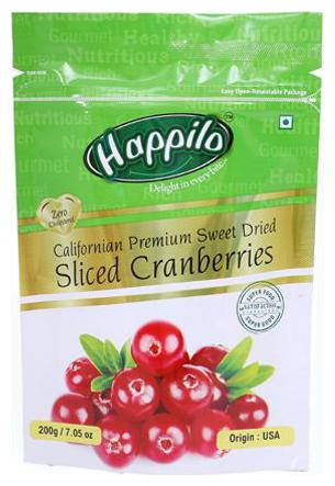 

Happilo Cranberries - Sweet Dried Sliced Californian Premium 200 g
