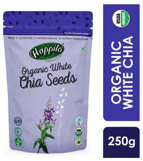 

Happilo Premium Raw Organic Authentic White Chia Seeds 250 Gm