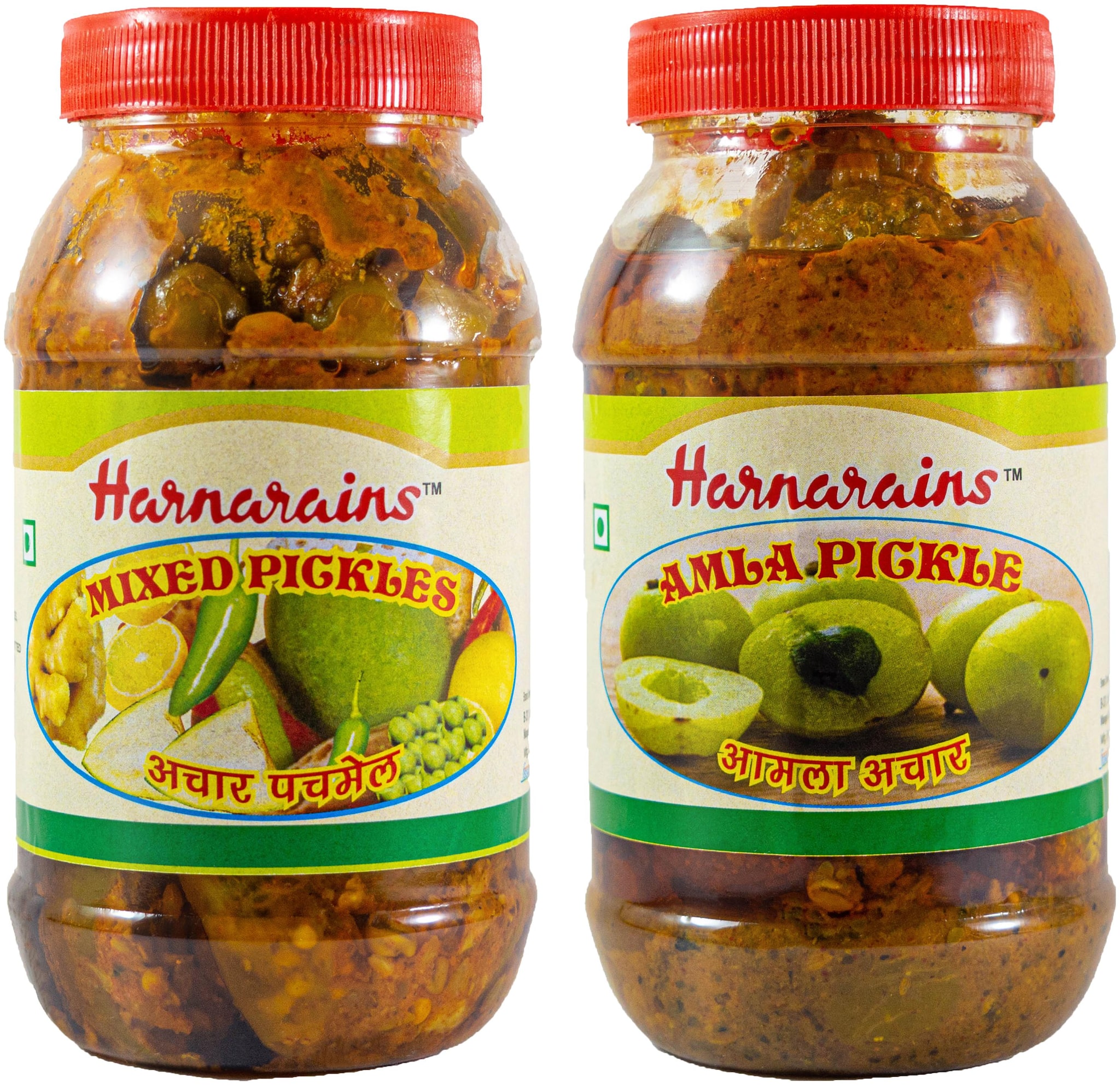

Harnarains Combo of Mixed Pickle (400g) and Amla Pickle (400g)
