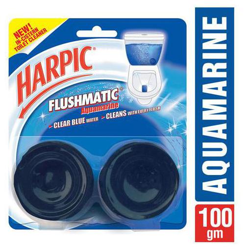 

Harpic Cistern Block - Flushmatic Toilet In Twin Aquamarine 100 g