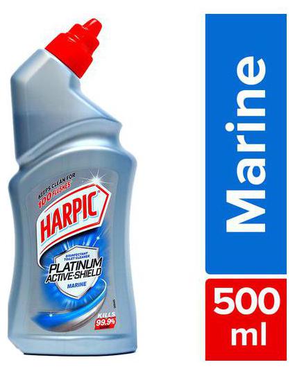 

Harpic Platinum Active-Shield Toilet Cleaner - Marine 500 ml