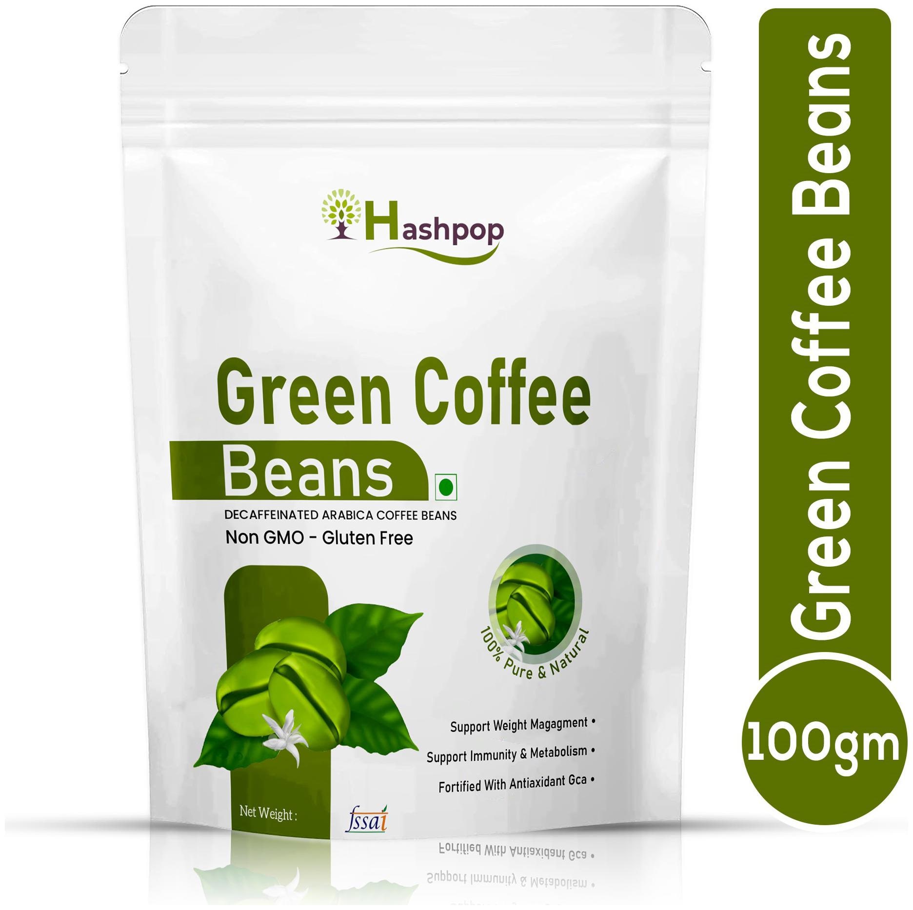 

Hashpop Green Coffee Beans for Weight Loss Management Instant Coffee (100g Green Coffee Flavoured)