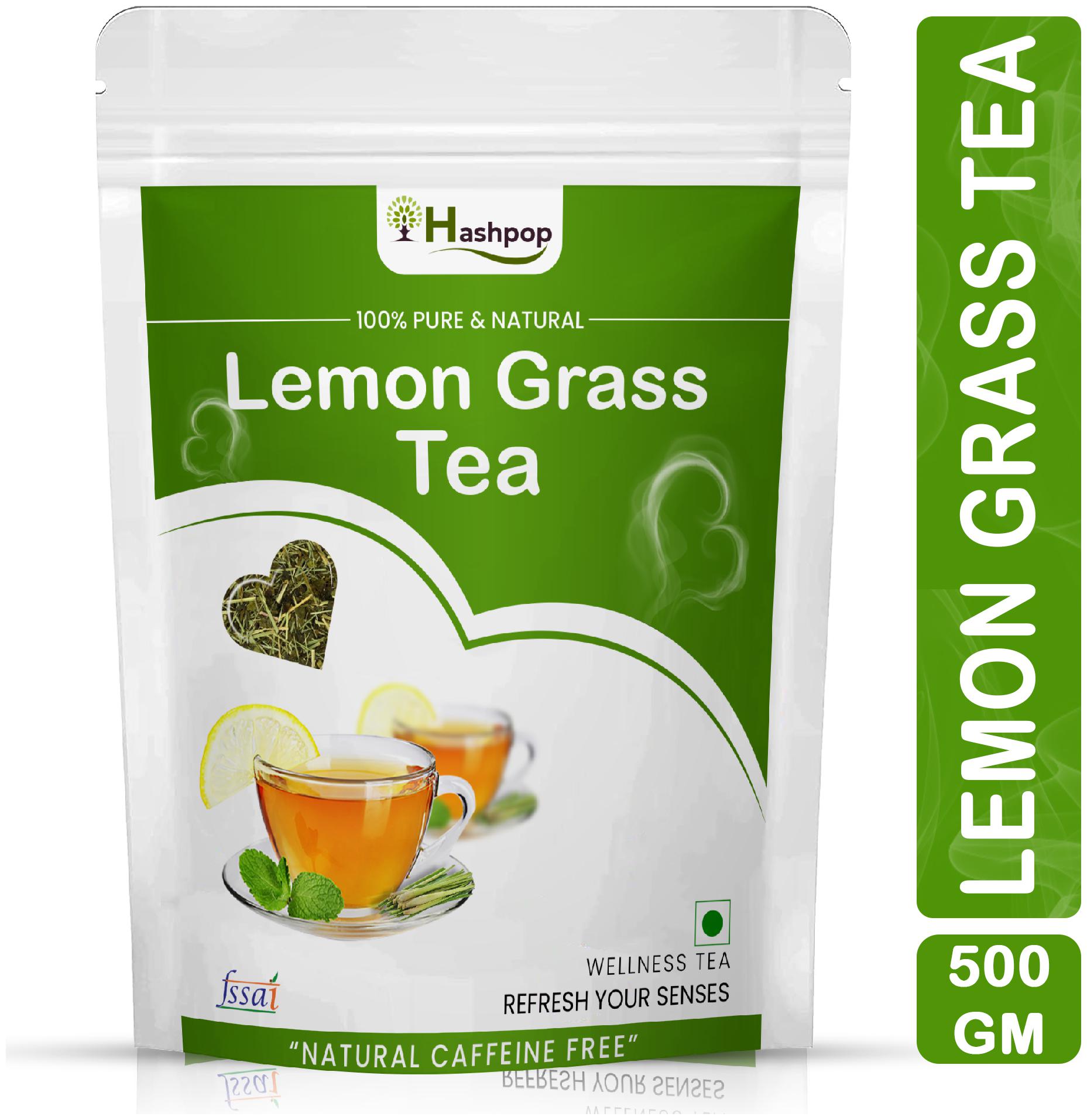 

Hashpop Immunity Boosting Lemongrass Flavoured Whole Leaf Green Tea Pouch-500g