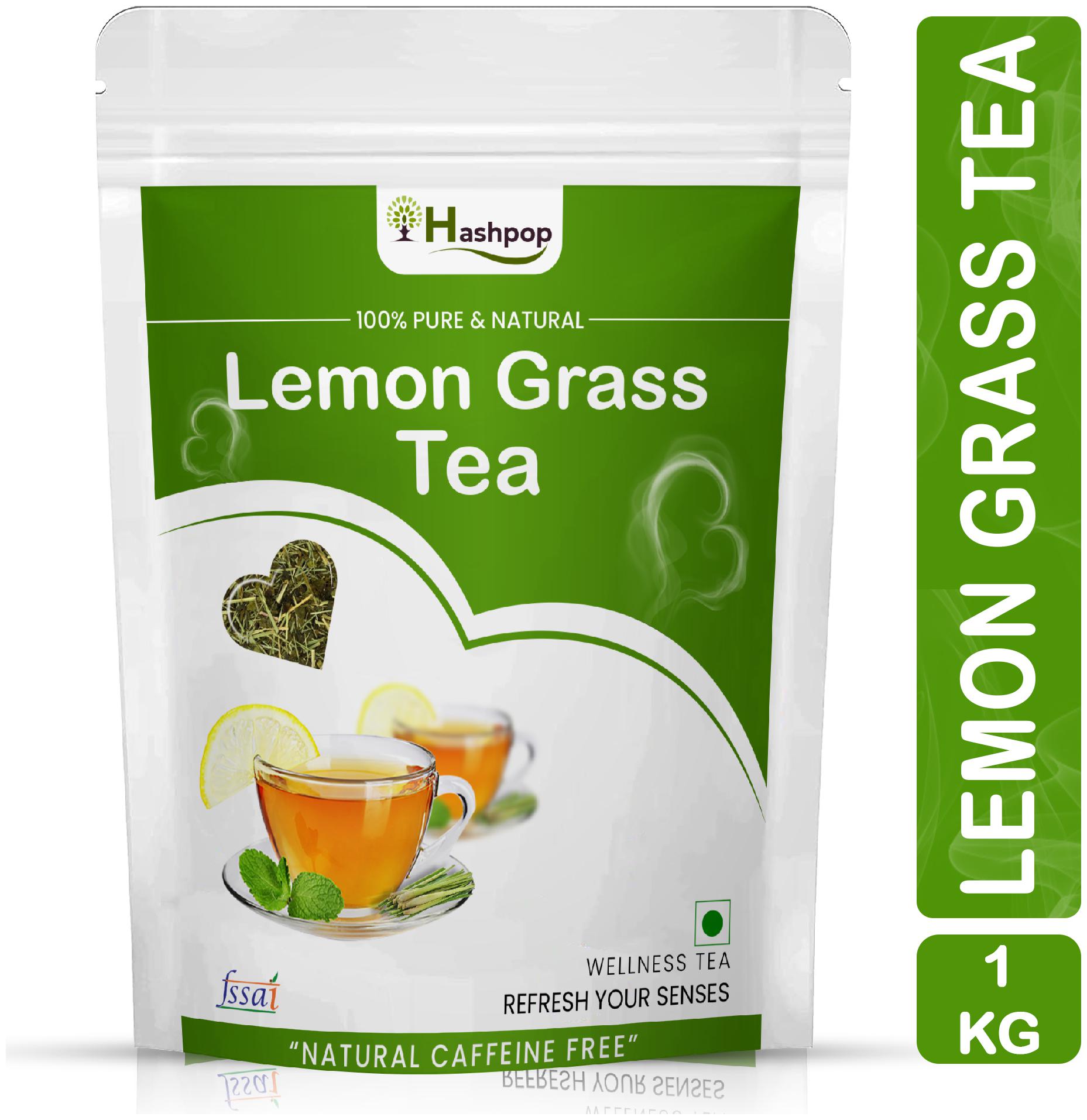 

Hashpop Immunity Boosting Lemongrass Flavoured Whole Leaf Green Tea Pouch-1kg