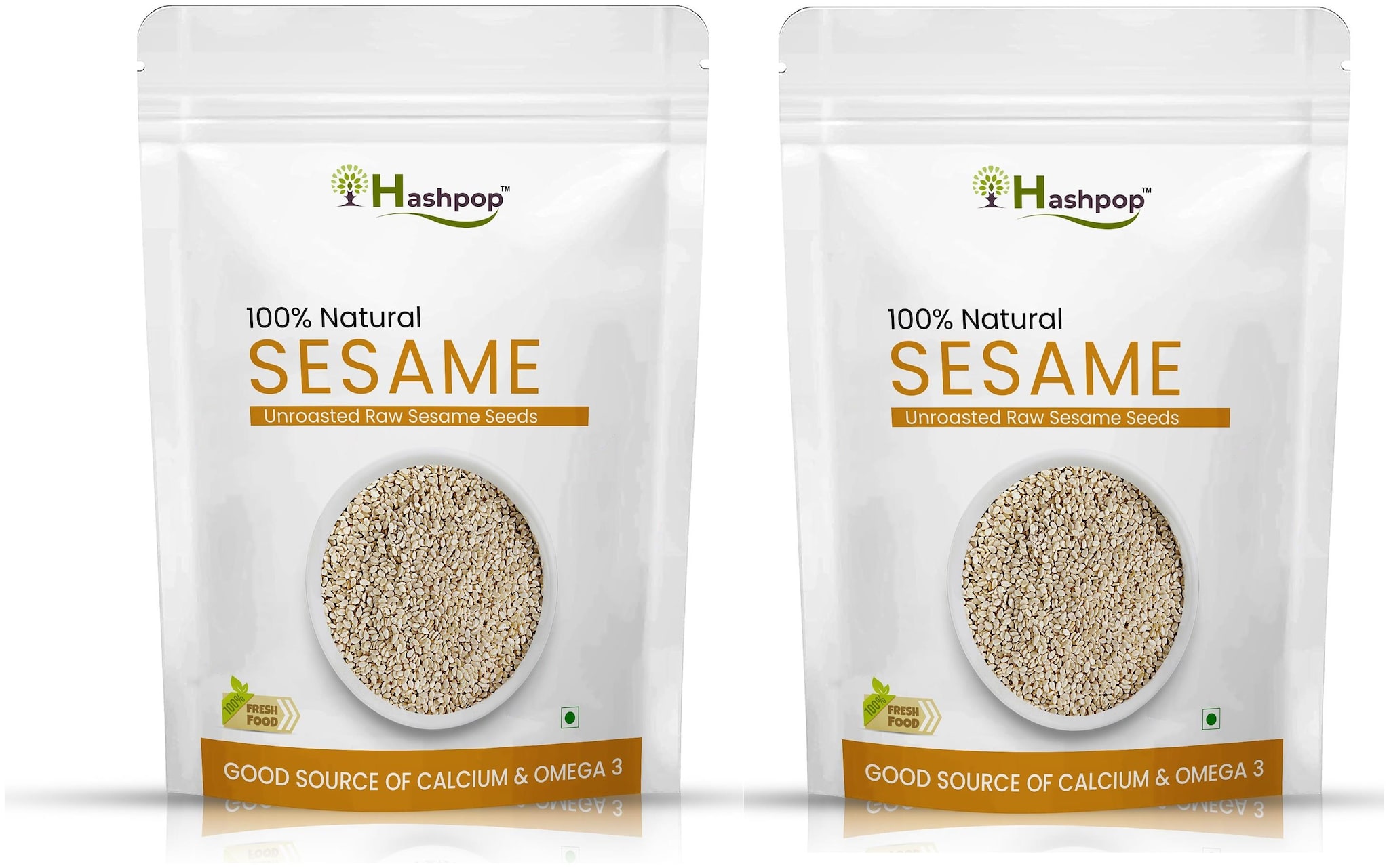 

HASHPOP Natural White Sesame Seeds - (Kora Til Tal)(500g)(PACK OF 2)