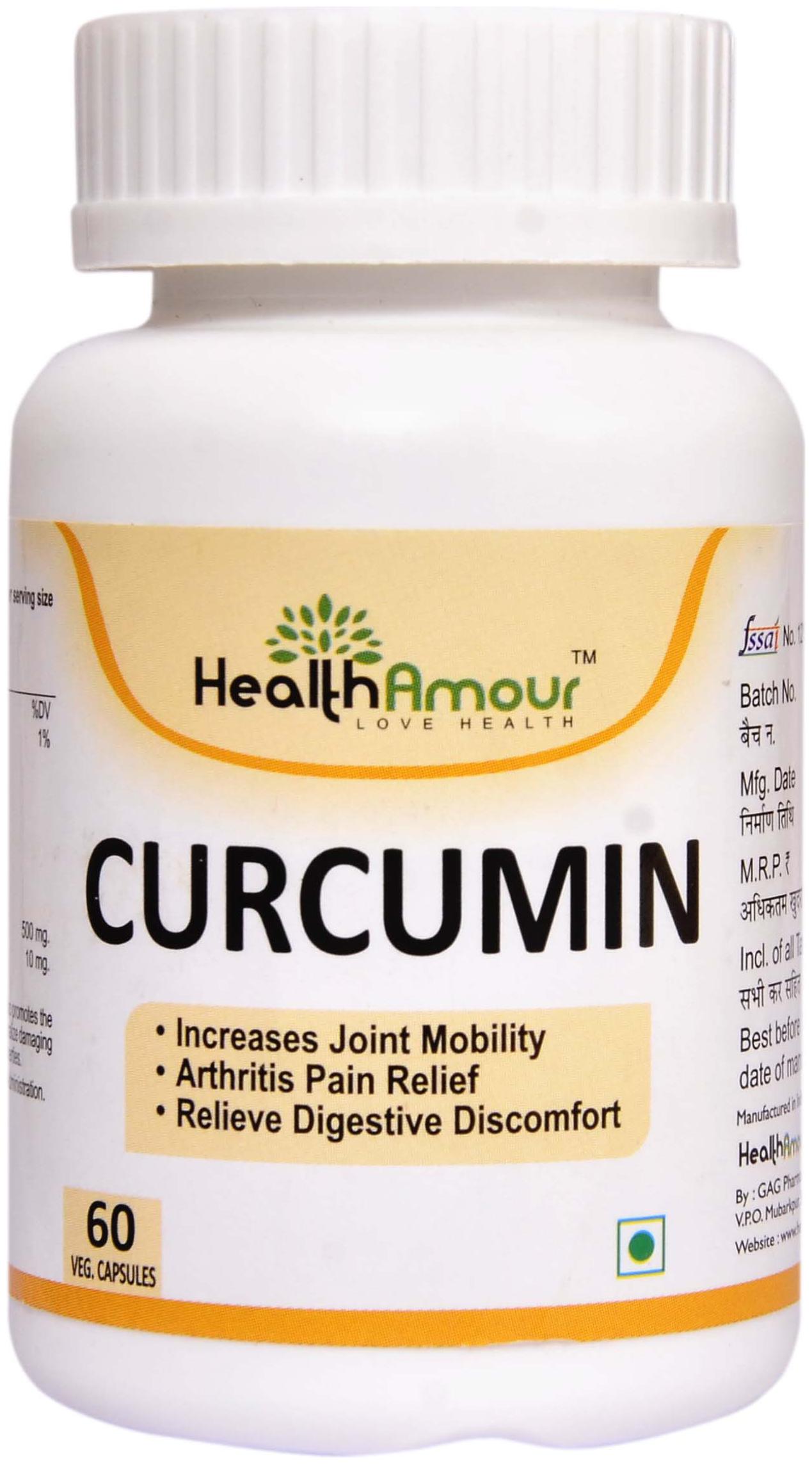 

HealthAmour Curcumin 500 Mg with Piperine (60 Capsule Pack)