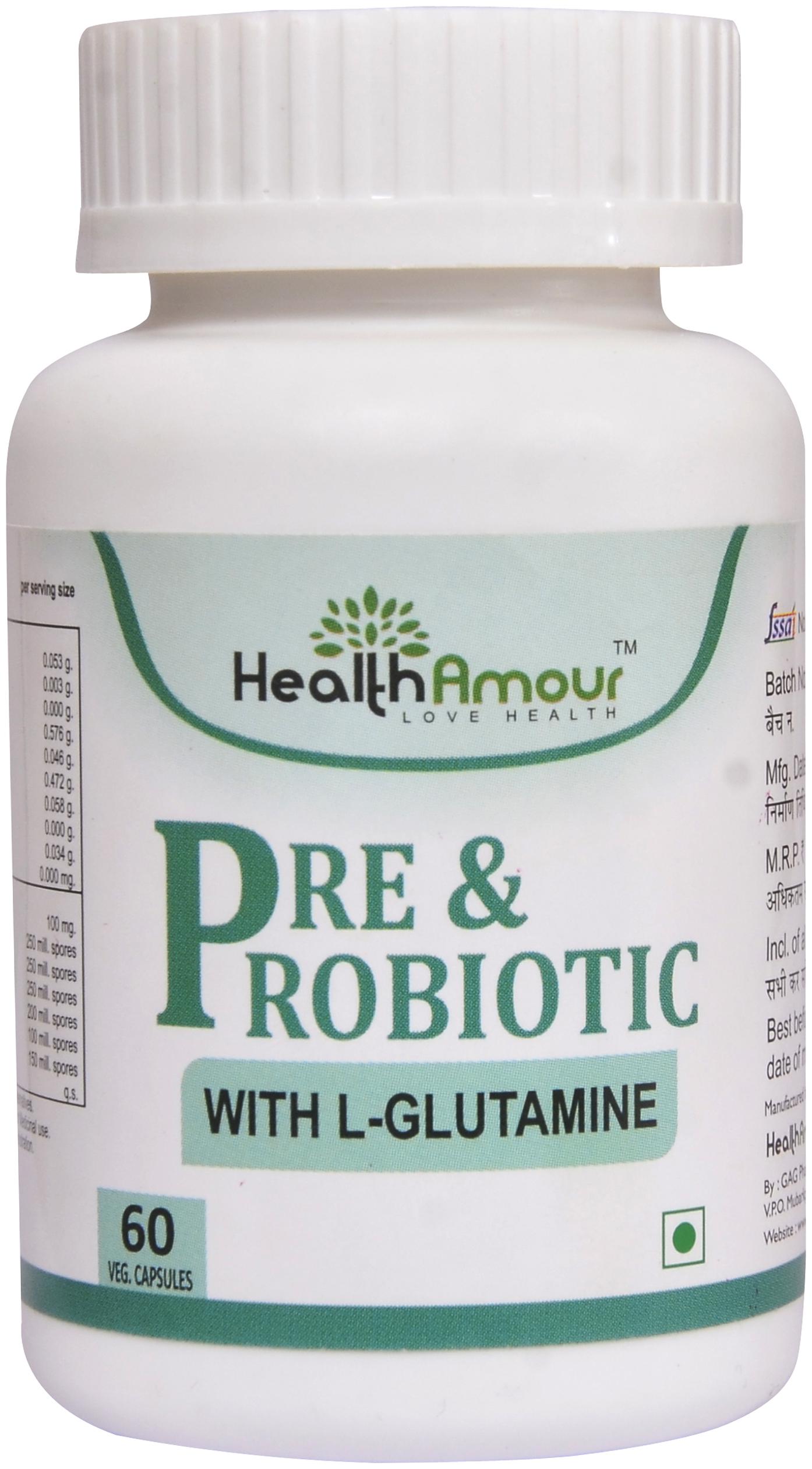 

HealthAmour Pre Probiotic Veg Capsules For Healthy Digestion and Immunity (60 Capsule Pack)