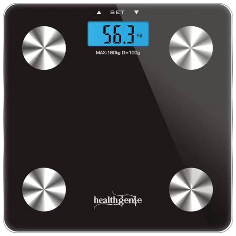 

Healthgenie Body Fitness Monitor Fat Analyzer and Weighing Scale - Black