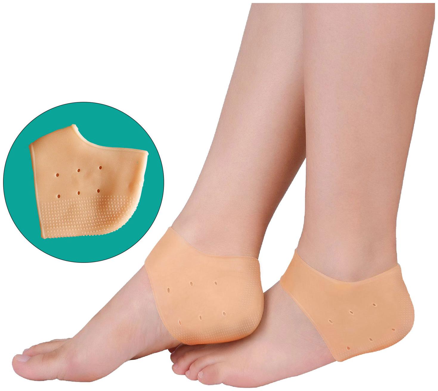 

Healthgenie Silicone Gel Heel Pad Socks With Apple Fragrance For Pain Relief Dry Hard or Cracked Heels - 1 Pair (Free Size)