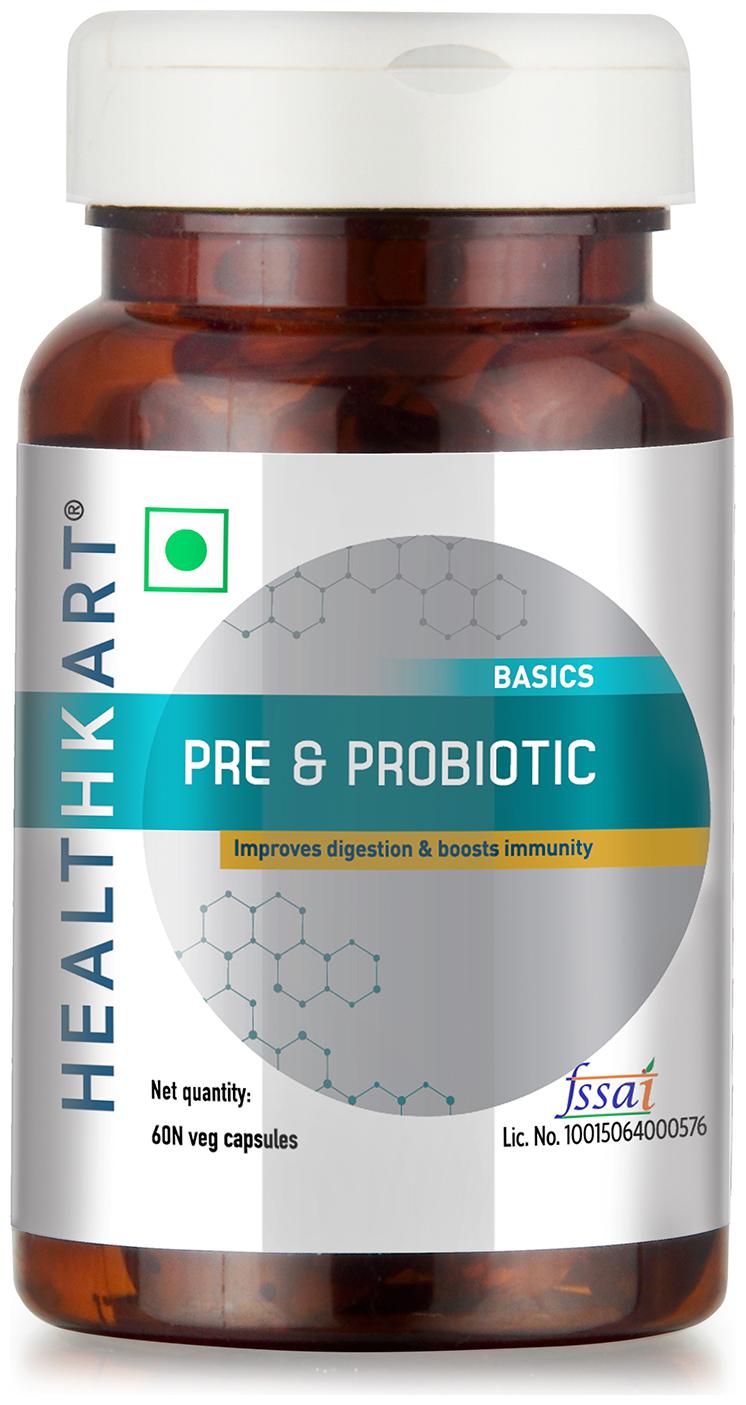 

HealthKart Pre Probiotics 60 capsules Unflavoured