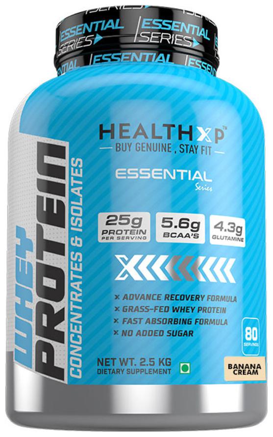 

HealthXP Essential Series 100 Whey Protein 2 5Kg Banana Cream (Pack Of 1)