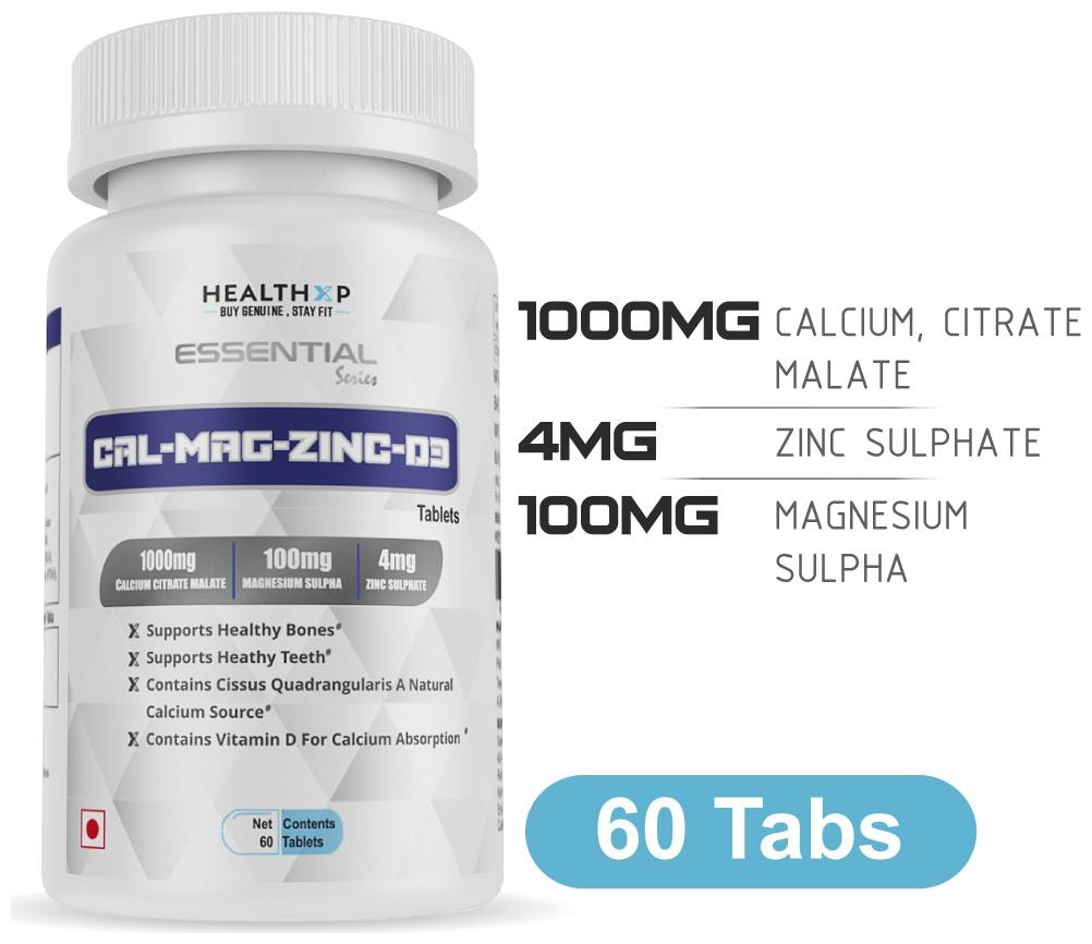 

HealthXP Essential Series Calcium Magnesium Zinc with Vitamin D3 60 Tablets
