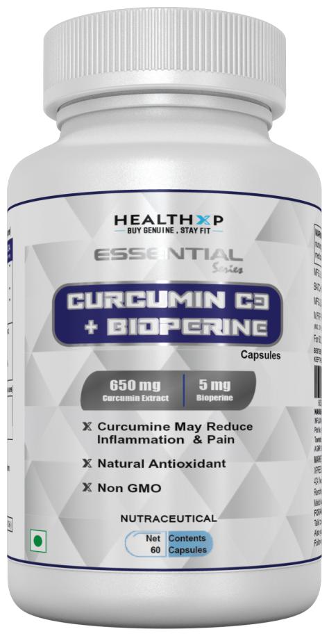 

Healthxp Essential Series Curcumin C3 With Bioperine 60 Capsules