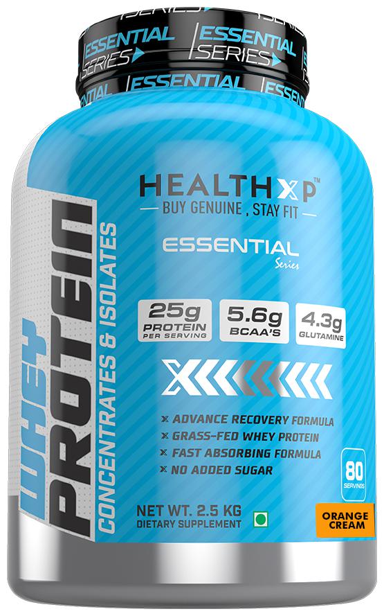 

HealthXP Essential Series 100 Whey Protein 2 5Kg Orange Cream (Pack Of 1)