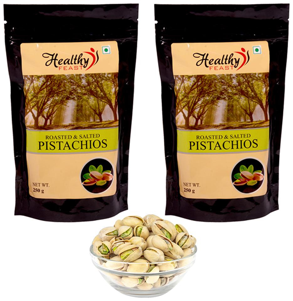 

Healthy Feast Roasted Salted Pistachios -250g(Pack of 2)