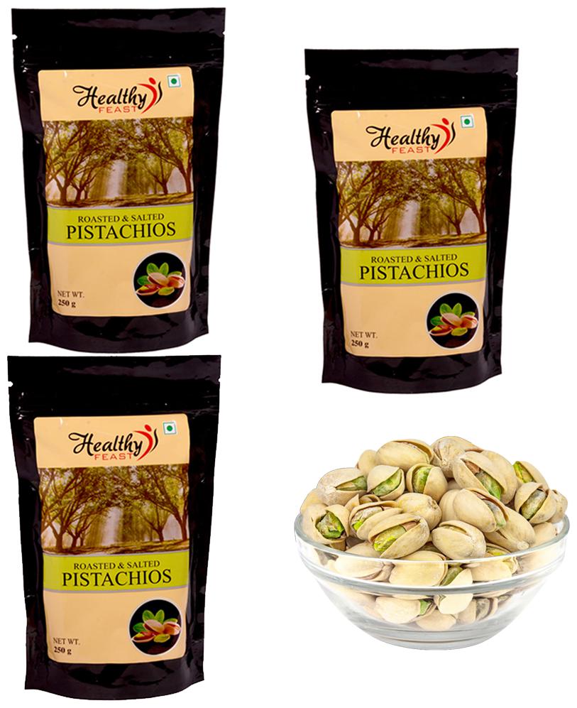 

Healthy Feast Roasted Salted Pistachios -250g(Pack of 3)