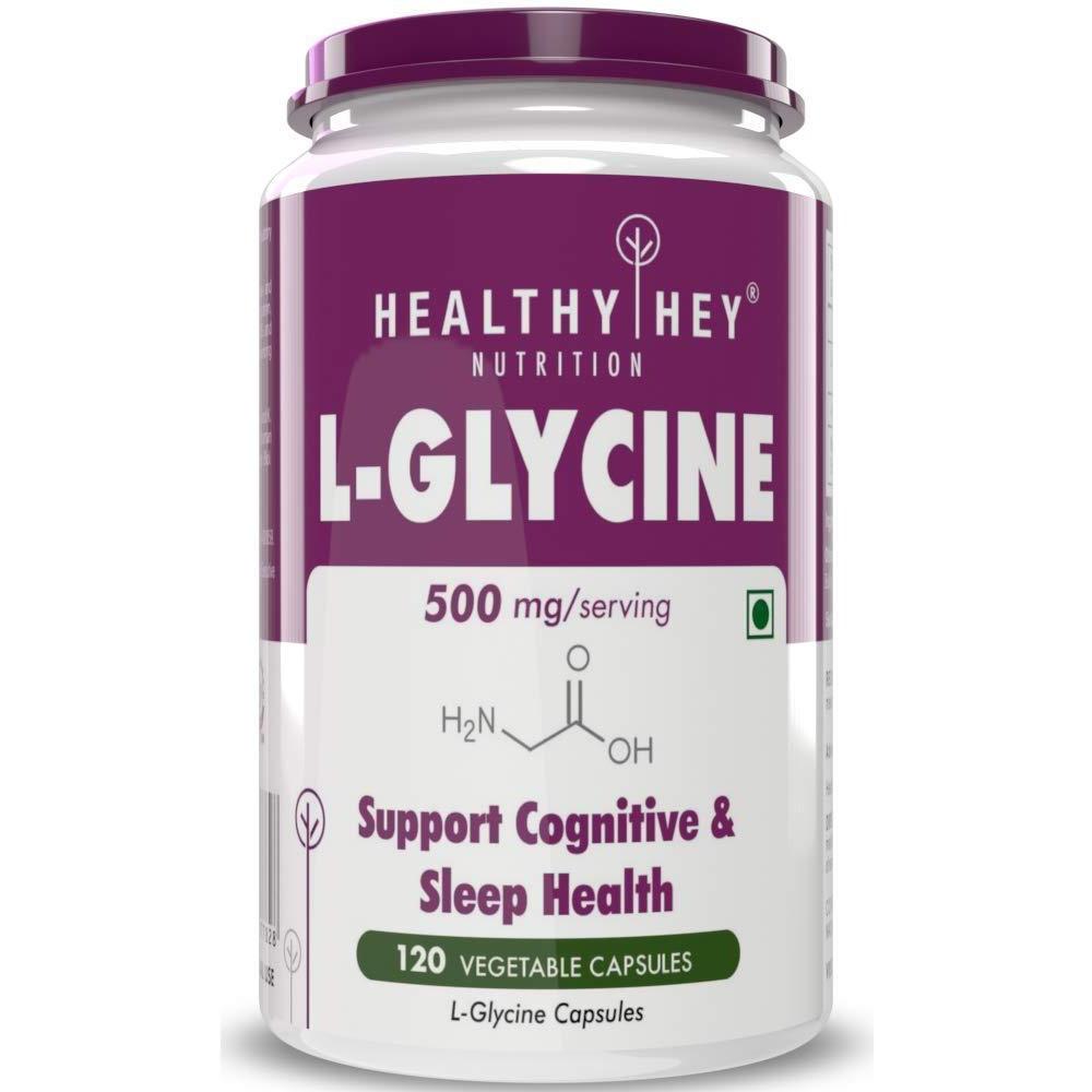 

Healthy Hey Nutrition Glycine 120 Vegetable Capsules (Pack of 1)