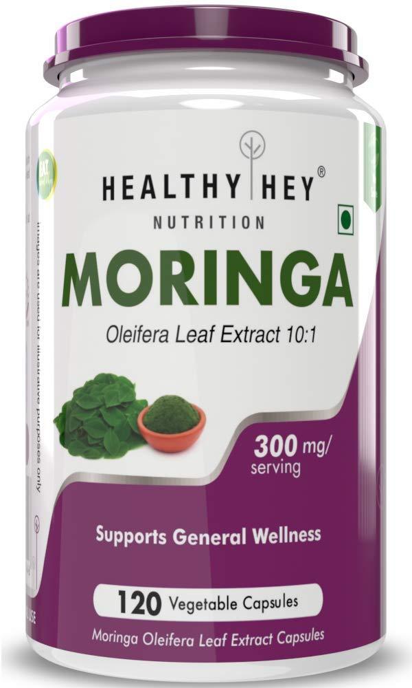 

HealthyHey Moringa Extract 7 1 - Olifeira Leaf - Miracle Tree - 120 Veg Capsules