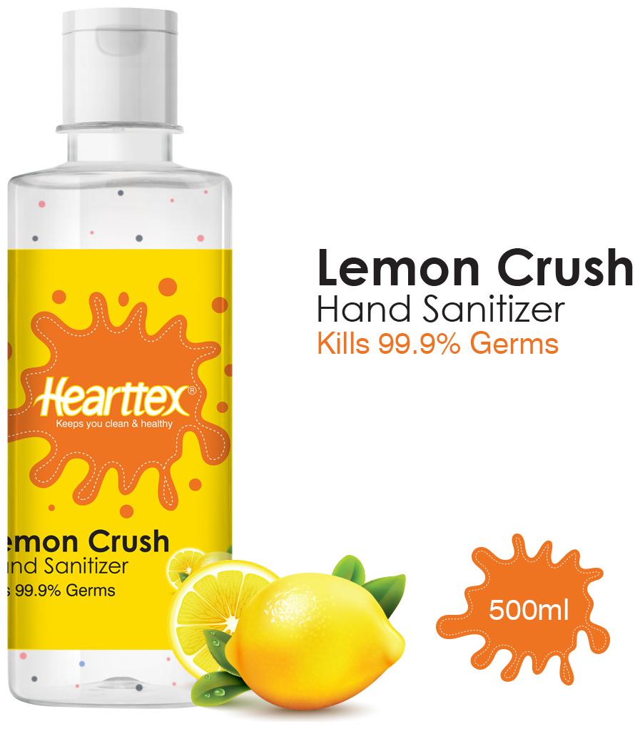 

Hearttex Lemon Crush Hand Santizer HT1013 500ml Pack of 1